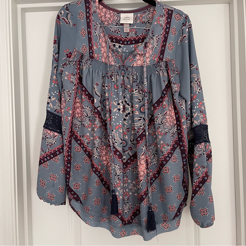 Patterned Flowy Top